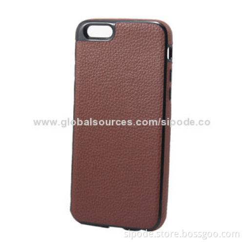 Soft TPU Case with PU Leather Finished for New iPhone 6, OEM Orders Welcomed